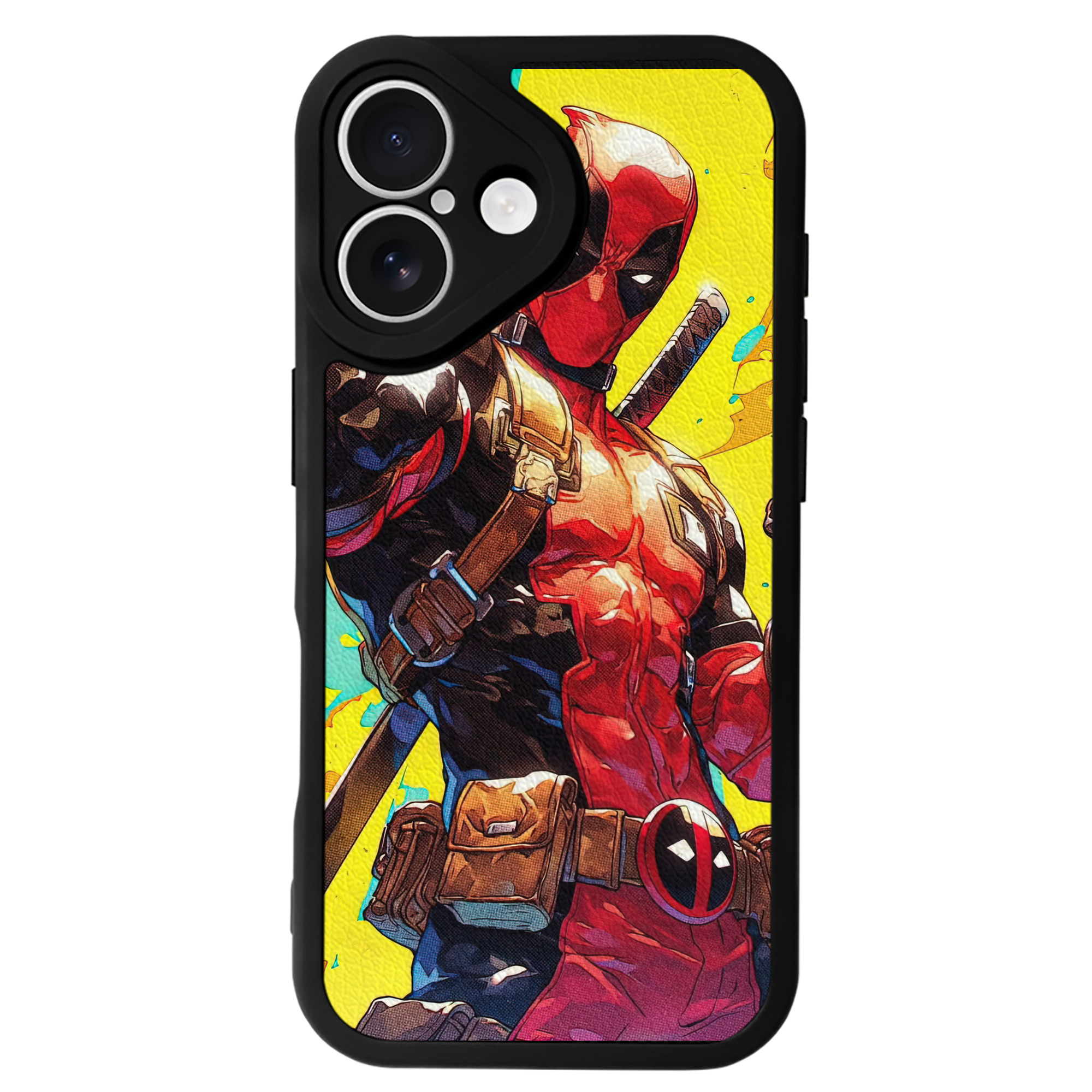 （画像用） Deadpool デッドプール 【iPhone 16シリーズ対応】シリコンスマホケース（レザー調） 材質：シリコン